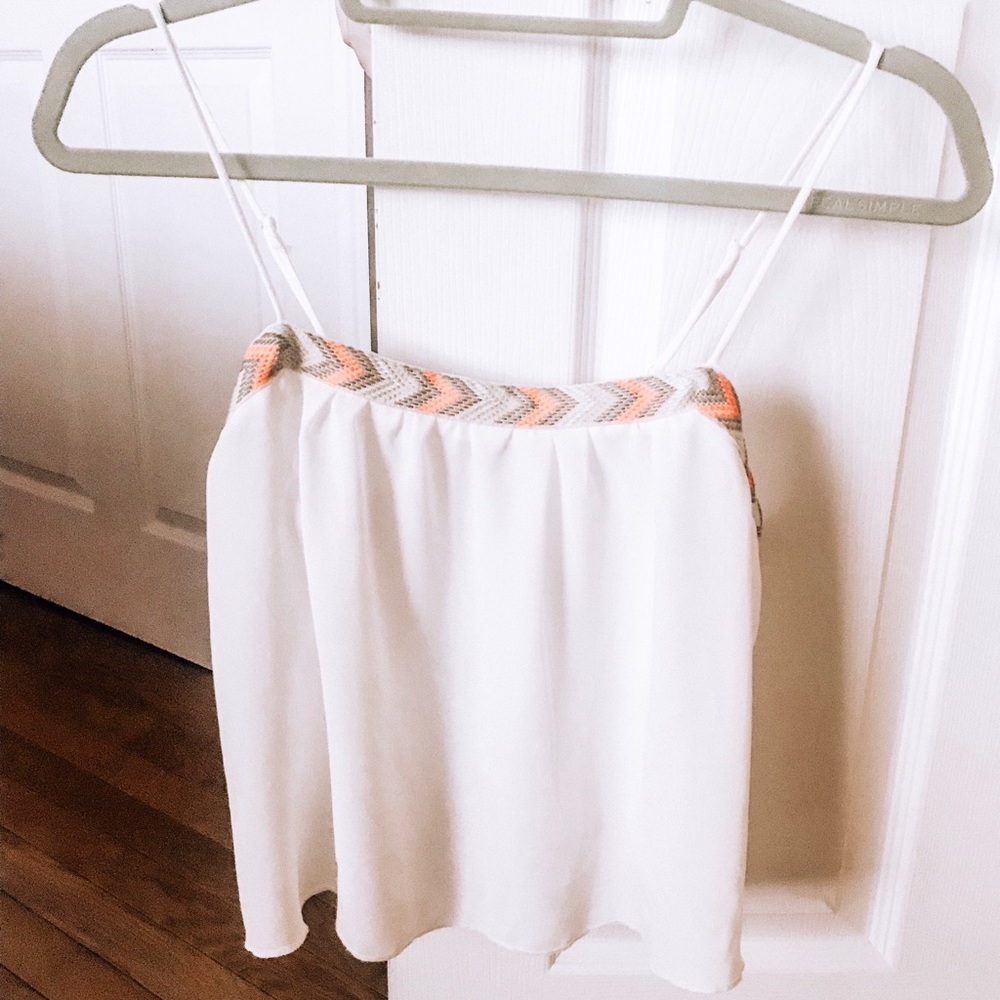 LA Hearts flowy crop top